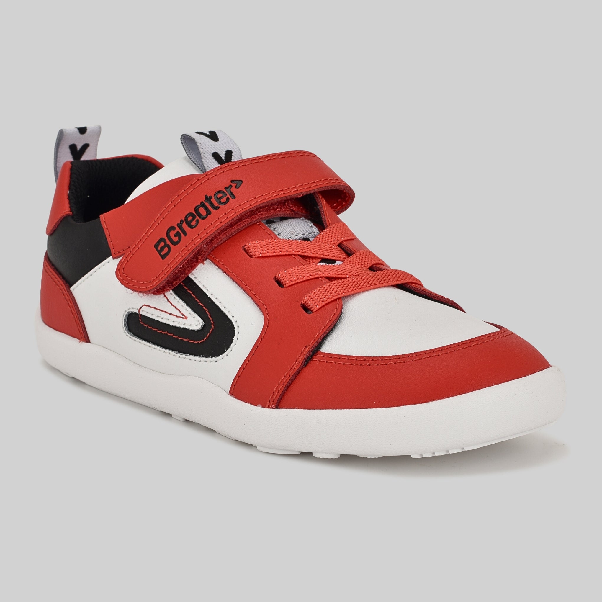 All Leather Lev - Red White